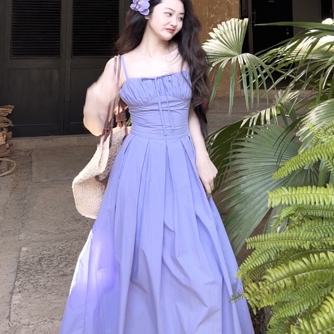 乔与乔伊 提子奶糖 法式温柔紫色大摆吊带裙,女装/女士精品,连衣裙,淘宝优惠券,粉丝福利购,淘宝优惠卷