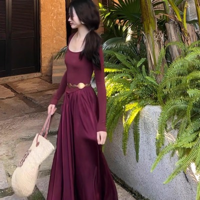 乔与乔伊安哥拉红针织裙套装