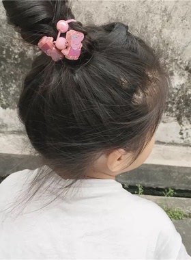 女孩儿童头饰树脂加厚小猪发绳