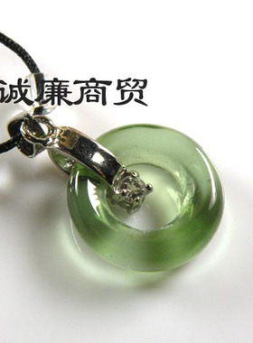 诚信水晶 水晶项链 浅绿色圆环- jyg93430073