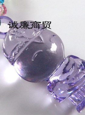 琉璃饰品 淡紫色透明人偶 jyg93480065