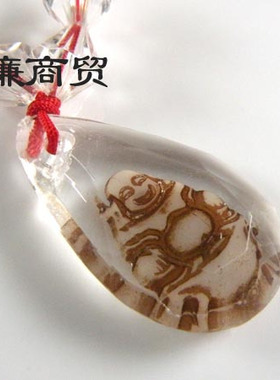 琉璃饰品 土黄色夜光菩萨 jyg93480136
