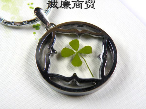 幸运草项链欧罗芭金属吊坠