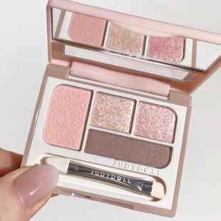 有神卧蚕眼!Judydoll橘朵四色卧蚕盘眼影阴影腮红高光提亮多用盘