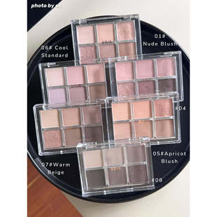 保税小猴子推荐~韩国BBIA六色眼影哑光珠光04温柔烟粉06哑光粉紫