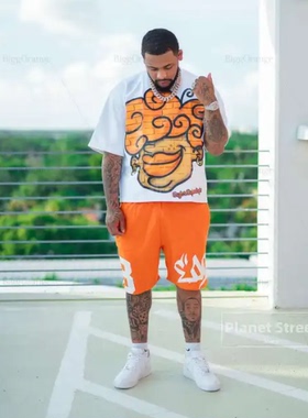 Kanker 姐妹大头图案男女T恤 y2k streetwear 2000s men clothing