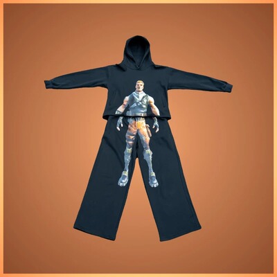 Loose-fitting tracksuit with character print男女