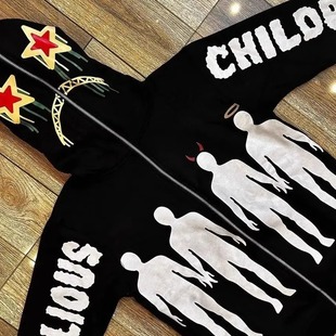 Vintage Zip Hoodie Loose Fit Sweatshirt Hoodie