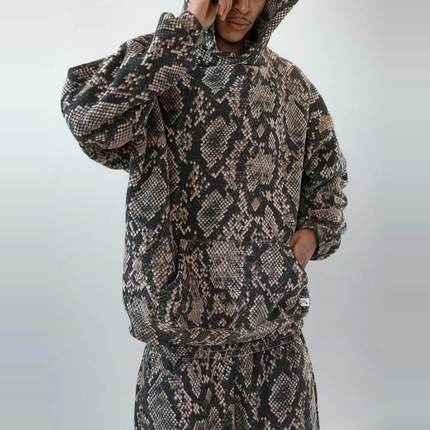 Python pullover hoodie oversized Y2K men's retro winter