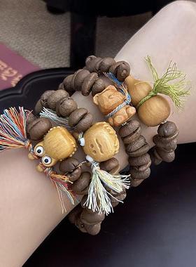 趣萌搞怪天然咖啡豆手串