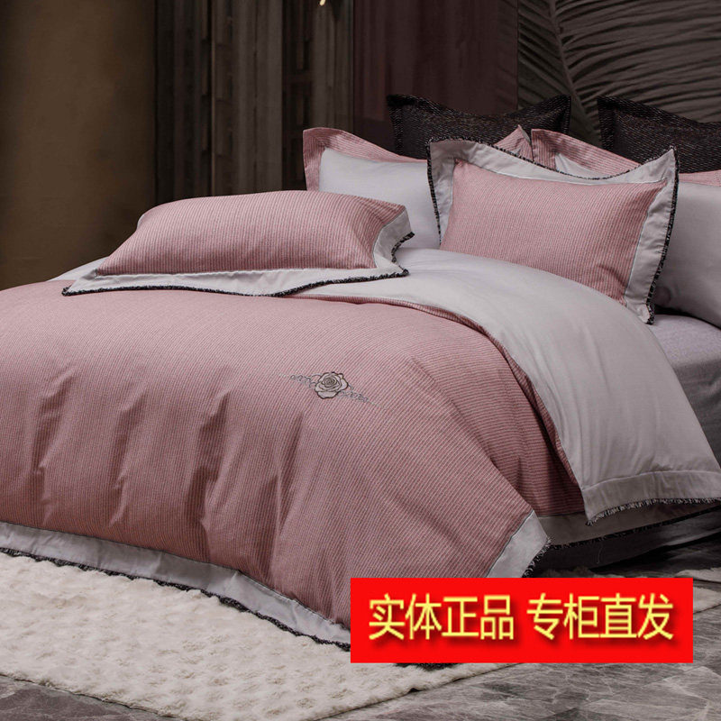 多喜爱秋冬轻奢新粗花呢四件套磨毛高级时尚法拉绒专柜同款小香风