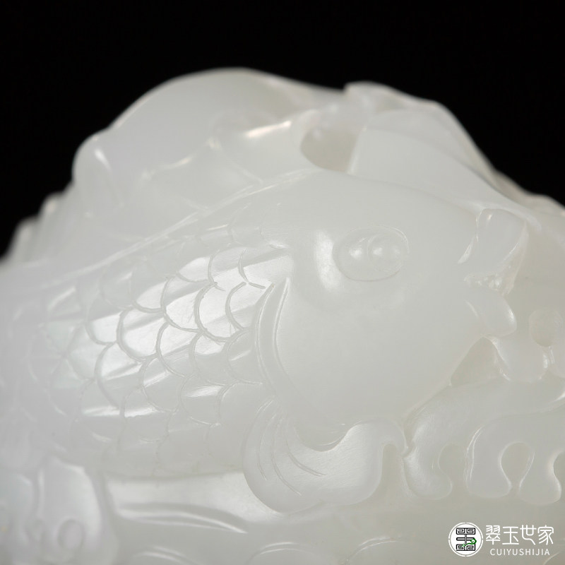 新疆和田玉白玉籽玉挂件富贵有余 33克天然籽料挂坠