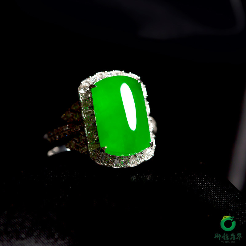 缅甸冰种天然戒指