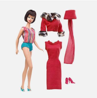 正版 美t泰 芭比娃娃1965 BARBIE Reproduction Doll 玩偶摆件