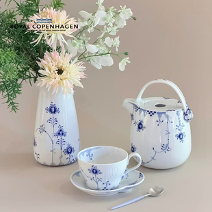 RoyalCopenhagen皇家哥本哈根咖啡杯马克杯手绘蓝色缤纷茶具套装