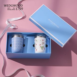 【免费刻字】WEDGWOOD威基伍德野草莓保温杯350ml随行杯保冷杯