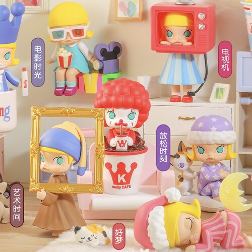 POPMART泡泡玛特MOLLY的一天系列手办公仔正品茉莉盲盒摆件确认款