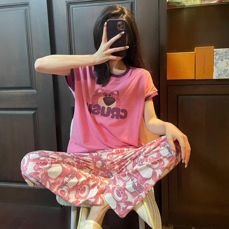 other女纯棉草莓熊甜美可爱