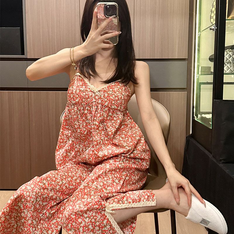 休闲可外穿加胸垫家居服