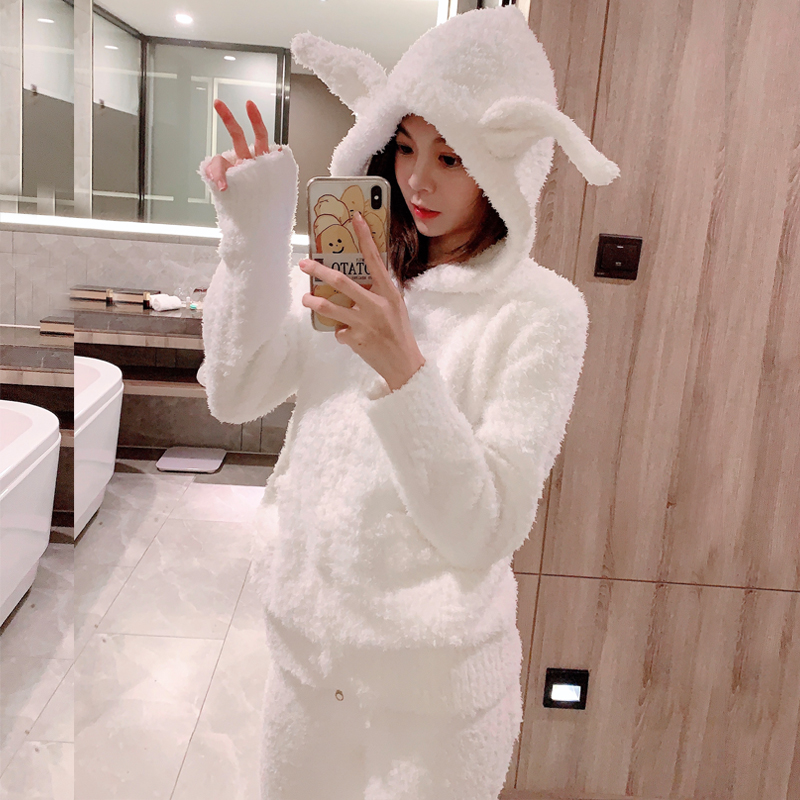 冬季睡衣女日系软绵糯加绒