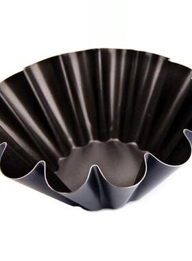 【欧厨】法国matfer进口不粘涂层10波浪甜品挞模直径8cm 12枚