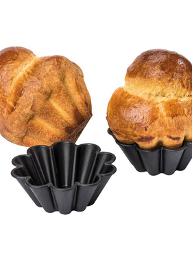 【欧厨】法国matfer进口不粘涂层10波浪甜品挞模直径10cm12枚