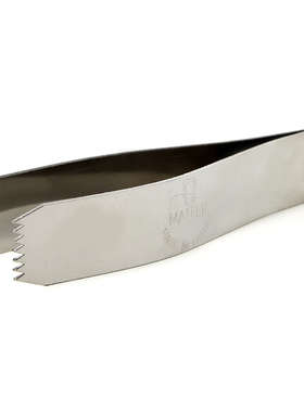【欧厨】法国matfer进口不锈钢齿痕镊子面皮夹装饰掐花纹镊子工具