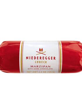 【欧厨】niederegger lubecker 德国吕贝克杏仁糖黑巧克力125g