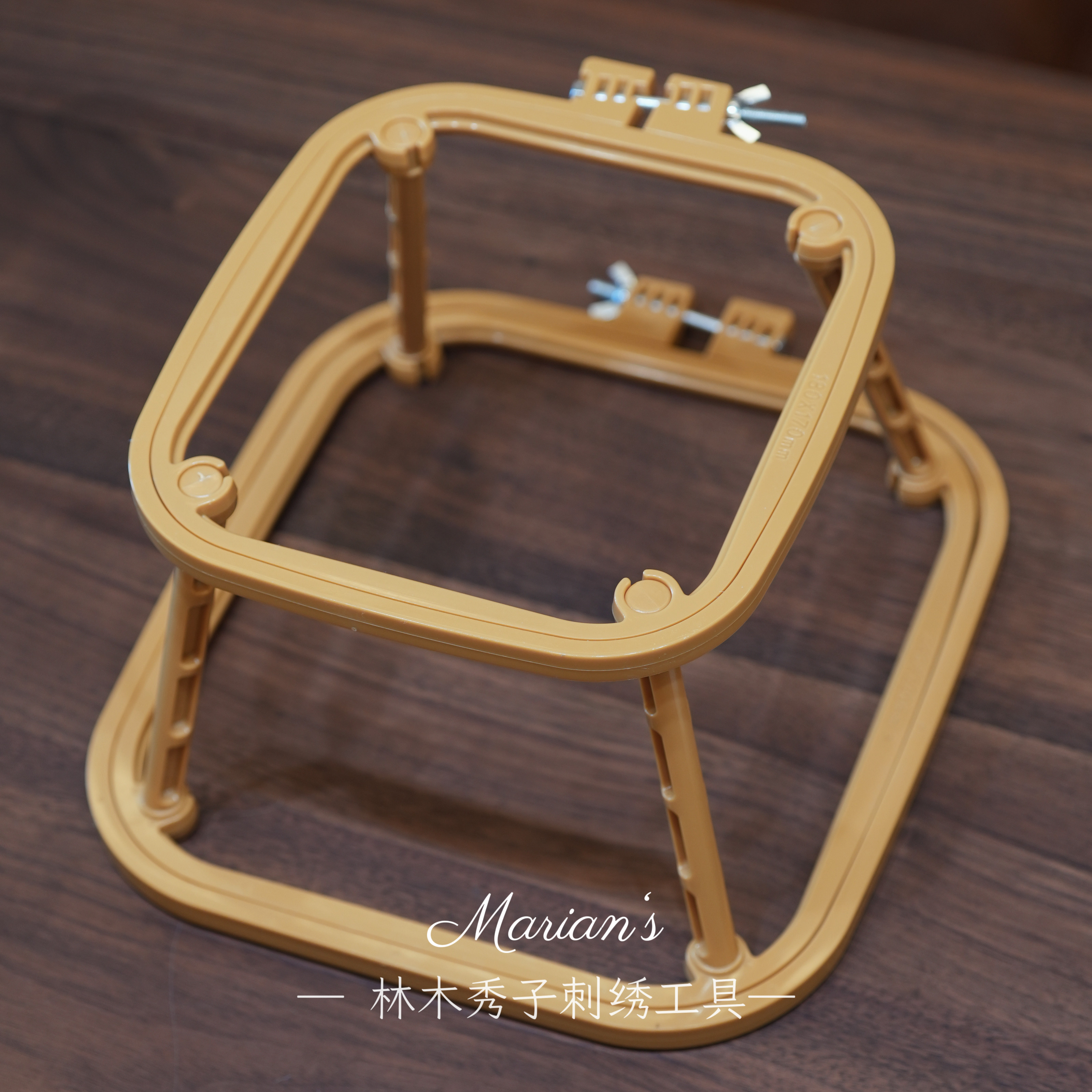 双层桌面绣绷绣架双面刺绣一体式法式刺绣珠绣可拆卸收纳绣花工具