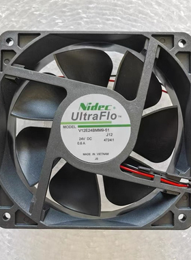 NIDEC全新UItraFlo V12E24BMM9-51 24V伏DC 0.6A变频器设备风扇CM