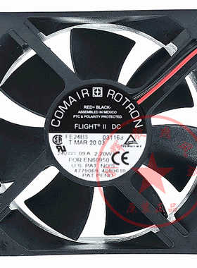 全新品COMAIR ROTRON FE24B3 24V 0.09A 2.20W 8025 8CM 散热风扇