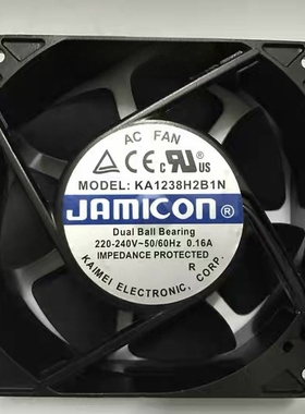 全新原装JAMICON KA1238H2B1N  220-240V 12038 交流散热风扇12cm