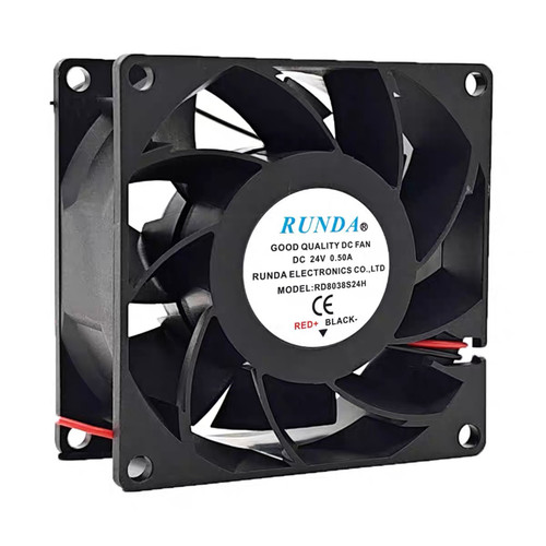 润达RUNDA RD8038S24H/B24H DC24V 0.50A 8CM大风量机箱散热风扇