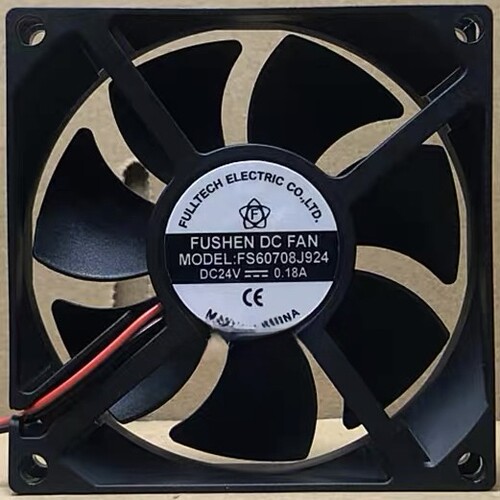 F 富盛FUSHEN DC FAN FS60708J924 变频器24V 0.18A散热风扇8025