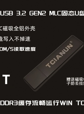 1T固态移动硬盘MLC迷你ssd高速u盘WTG磁吸外壳wintogo2246en1024G