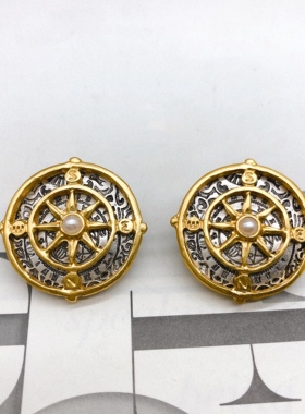 欧美饰品渡真金镂空民族风夸张质感对称街拍小众耳夹耳饰H-545-10