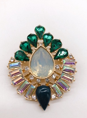 欧美玻璃亮钻彩钻树脂水滴夸张时尚潮流个性气质新款 胸针H-577-4