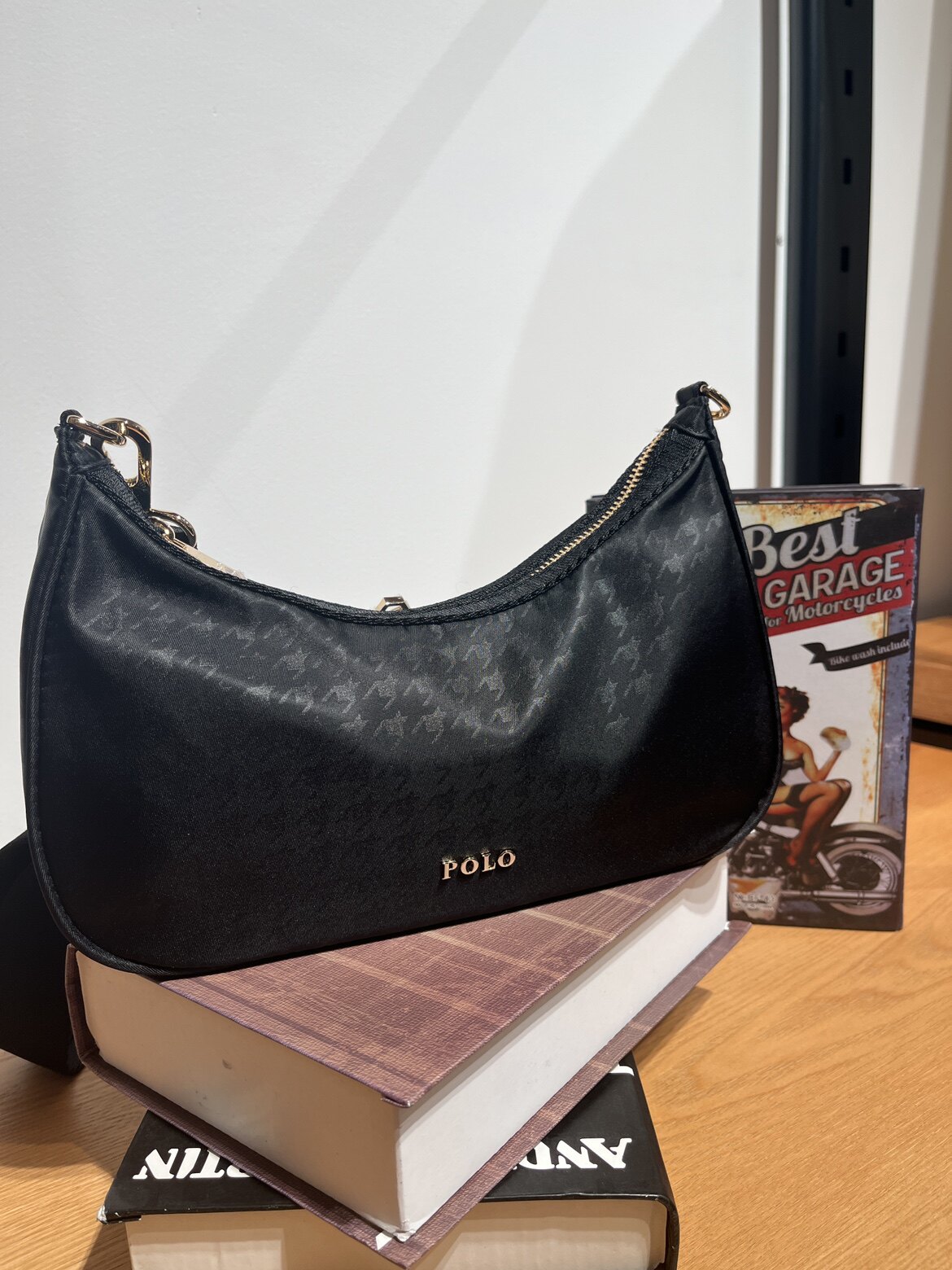 polo专柜正品新款时尚休闲印花斜挎单肩包腋下包马鞍atpp33950641