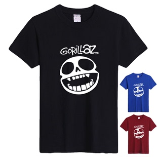 虚拟乐队t恤Gorillaz街头霸王衣服摇滚 短袖t恤 男女款纯棉打底衫