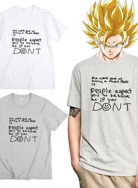 电影小丑joker周边日记字母文字印花圆领T恤夏季百搭男女休闲短袖