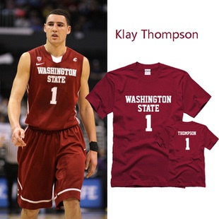 克莱汤普森 t恤Klay Thompson 11号球衣短袖T恤纯棉短袖夏装