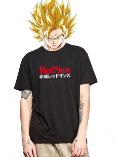 日本JDM改装 T恤 头文字D高桥凉介赤城REDSUN男女汽车文化短袖