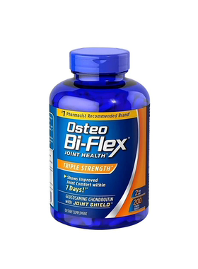 美国Osteo Bi-Flex 3倍强氨糖维骨力骨胶原MSM关节200粒 效期28.3
