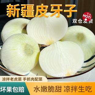 新疆正宗白白洋葱皮牙子水果不是白玉洋葱甜味生吃不辣皮芽子特产
