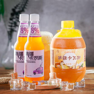 新疆特产冰疆卡瓦斯啤酒天然蜂蜜格瓦斯罐袋装 网红饮料490ml 6瓶