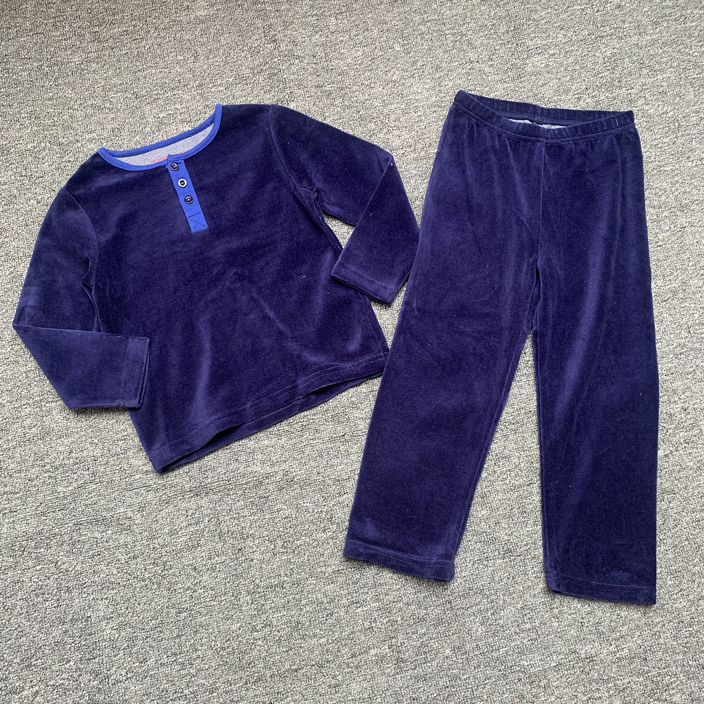 2-3岁 法单纯原儿童男孩小童秋冬天鹅绒家居服家居裤睡衣睡裤套装