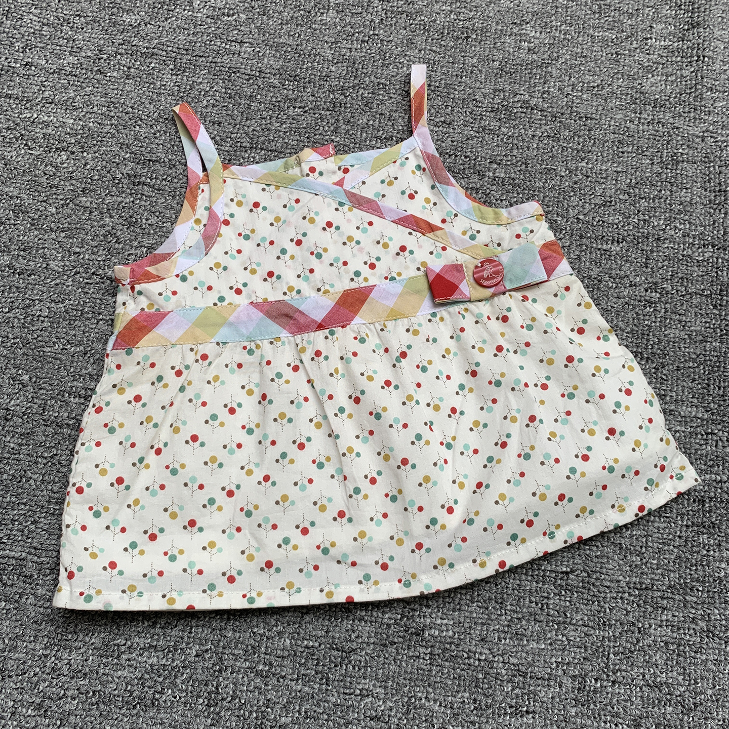 0-3个月 法单纯原新生初生婴儿女宝宝夏季纯棉吊带衫无袖T恤上衣