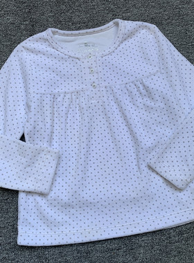 3-4岁 法单女童小女孩天鹅绒圆领罩衣外套家居服睡衣