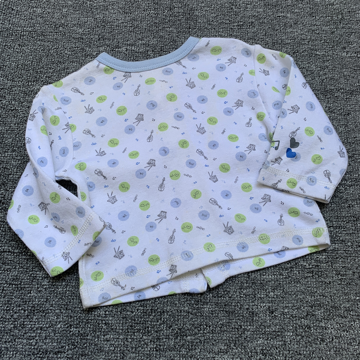 0-3个月 法单纯原新生初生婴儿小宝宝纯棉印花长袖T恤打底衫上衣