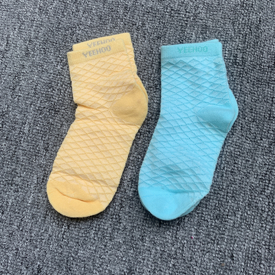 袜底长12CM 原单男女孩小童纯棉运动袜短袜中筒袜